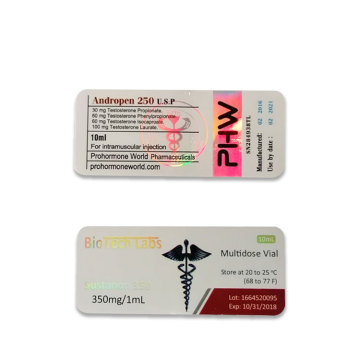 Customized printing waterproof Pharmaceutical test tube labels,vial labels